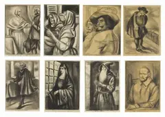 Sedici disegni da «I Promessi Sposi» by Giovanni Costetti, 1926, charcoal on paper, offered Oct 2020