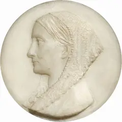 Ritratto di profilo della madre by Amalia Dupré, 1871, Bassorilievo in marmo, offered Oct 2020