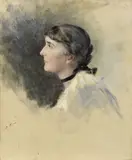 Francesco Vinea, Ritratto di giovane donna, oil on canvas