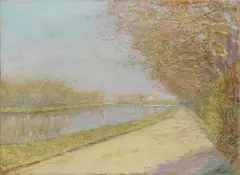 Alfredo Müller, L'Arno alle Cascine (mattino d'estate), 1891, oil on canvas