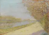 Alfredo Müller, L'Arno alle Cascine (mattino d'estate), 1891, oil on canvas