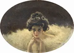 Pensieri by Aleardo Villa, oil on canvas, offered Oct 2020