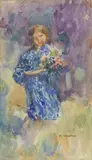 Plinio Nomellini, Giovinetta con fiori