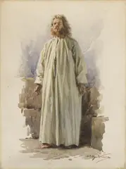 Eremita by Achille Beltrame, watercolour on paper, offered Oct 2020
