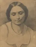 Amos Cassioli, «Busto femminile», recto, e «Accademia maschile», verso, pencil on paper