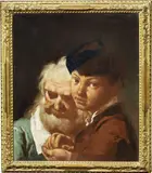 Vecchio e giovinetto by Giovanni Battista Piazzetta, oil on canvas, offered Oct 2020