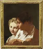 Coppia di giovani by Giovanni Battista Piazzetta, oil on canvas, offered Oct 2020