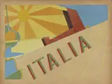 Giulio D'Anna, Studio pubblicitario per L'Aeronautica Italiana, 1935, mixed media on paper