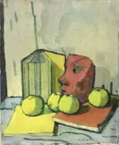 Felice Casorati, Natura morta con la maschera rossa