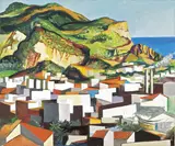 Palermo: case al Monte San Pellegrino by Renato Guttuso, 1966, oil on canvas, offered Nov 2019