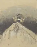 Nous ne sommes pas les derniers by Zoran Mušič, 1975, oil on canvas, offered Nov 2019