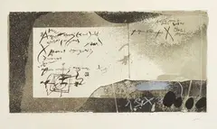 Manuscript by Antoni Tàpies, etching and acquatinta a colori, offered Nov 2019