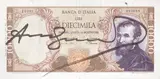 Andy Warhol, Diecimila lire, mixed media on banconota