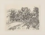 Giorgio Morandi, La strada, 1927, etching on zinco