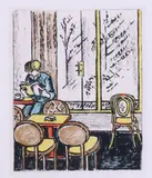 Orfeo Tamburi, Interno, lithograph a colori