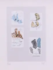 Notes in Hand by Claes Oldenburg, 1972, lithograph offset, offered Nov 2019