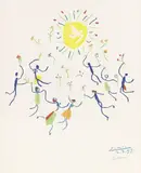 La ronde de la jeunesse by Pablo Picasso, 1959, lithograph a colori, offered Nov 2019