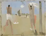 Alberto Gianquinto, Due figure, 1985, oil on canvas