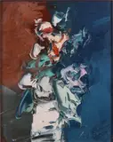 Vaso di fiori by Sergio Scatizzi, oil on canvas, offered Nov 2019
