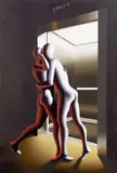 Mark Kostabi, Farewell for Now, 2003, oil on canvas