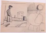 Periferia by Mario Sironi, pencil on paper, offered Nov 2019