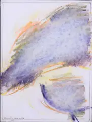 Claudio Verna, Senza titolo, 1986, mixed media on card