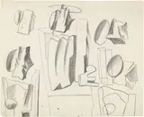 Alberto Magnelli, Pierres, pencil on paper