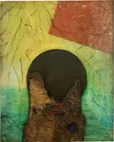 Roberto Crippa, Aurora, 1968, collage on panel