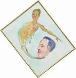 Luigi Ontani, Balide et Goaldo, 1998, watercolour on paper