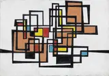 Roberto Crippa, Composizione, 1957, oil on cardboard