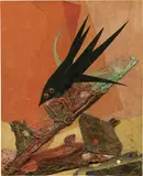 Roberto Crippa, Volo, 1970, collage on panel