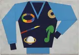 Lucio Del Pezzo, Piccoli mondi, 1985, collage and mixed media on card applicato on pannello