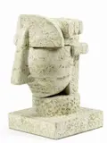 Pietro Cascella, Ricordo di viaggio, 1986, Scultura in travertino