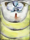 Francesco Clemente, Guancia di tulipano (Orchidea nera e colibrì testardo), 2003, watercolour on paper