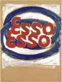 Esso by Mario Schifano, enamel on paper applicata on canvas, offered Nov 2019