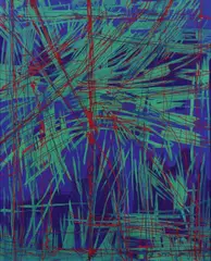 Antonio Corpora, Le liane rosse, 1974, oil on canvas