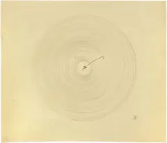 Fabio Mauri, Dramphone, 1976, pencil on paper