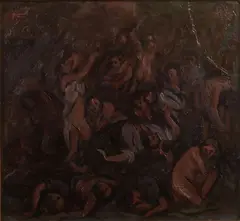 Massacro by Quinto Martini, 1944, oil on cardboard, offered Oct 2019