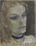 Ugo Capocchini, Ritratto, oil on cardboard
