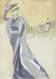 Marcello Dudovich, Primavera, tempera on paper