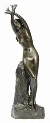 Odoardo Tabacchi, La schiava, scultura in bronze