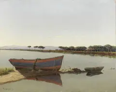 Castiglione della Pescaia, La Bruna by Memo Vagaggini, oil on compensato, offered Oct 2019
