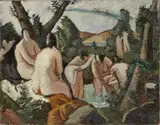 Felice Carena, Mosè salvato dalle acque (Bagnanti)