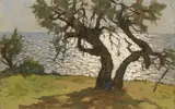 Pomeriggio sul mare (Controluce) by Giovanni Lomi, 1929, oil on compensato, offered Oct 2019