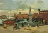 Vecchia Livorno, I Quattro Mori by Renato Natali, oil on canvas, offered Oct 2019