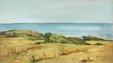 Marina a Castiglioncello by Giovanni Fattori, 1880, oil on tavoletta, offered Oct 2019