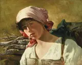 Teofilo Patini, Studio di figura per «Bestie da soma», oil on canvas