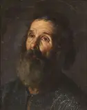 Giovanni Bilivert, Testa di Santo, oil on canvas