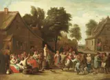 Abraham Teniers, Festa di paese (La kermesse), oil on panel