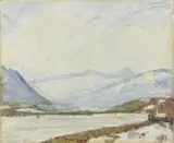 Paesaggio by Arturo Tosi, oil on canvas, offered Jun 2019